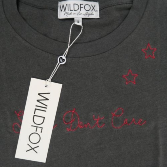 NWT WILDFOX Still Don't Care Stars T Shirt Small - Picture 4 of 6